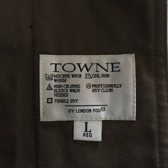 NWT Towne by London Fog Navy Blue Trench Coat, Coat Removable Liner Womens Sz L - Picture 9 of 16